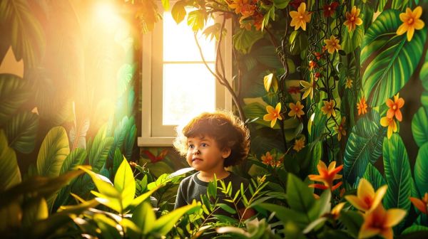 5 papiers peints pour immerger votre enfant dans la jungle