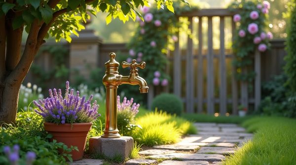 Créer un espace extérieur pratique et élégant avec un robinet en laiton